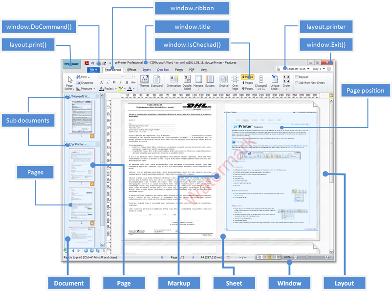 priPrinter Script Diagram